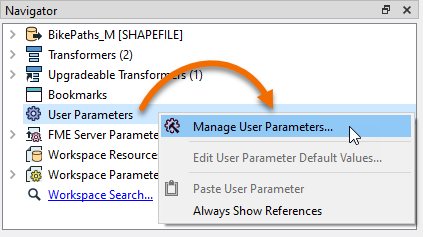 Manage User Parameters